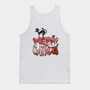 Merry Catmas - Street Art Tank Top